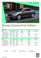 Skoda Octavia First Edition - cennik 2024 FACELIFT 